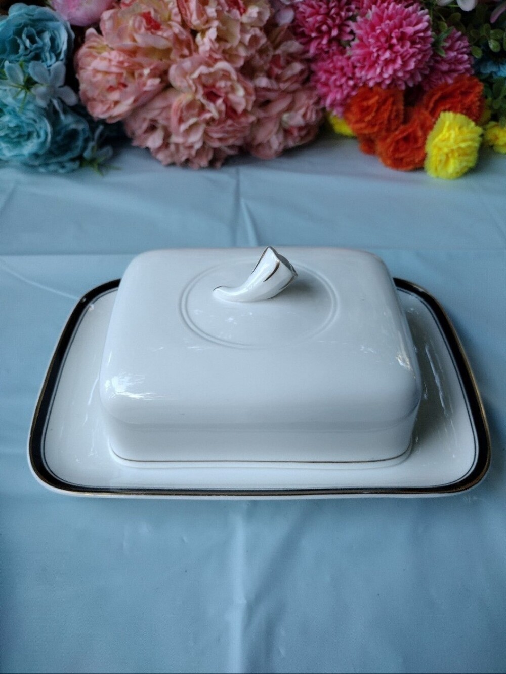 Christopher Stuart Bone China Butter Dish